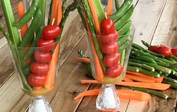 6 CRUDITÉ CUPS Crudité Cups For the best results, select the freshest vegetables you can find. Feel free to substitute your favorite, in-season vegetables.