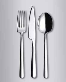 92 44-12-095 14 Tea Spoon 12 1.80 Size Description Pack Price 44-10-010 23 Table Knife 12 2.82 44-11-010 20 Table Fork 12 3.