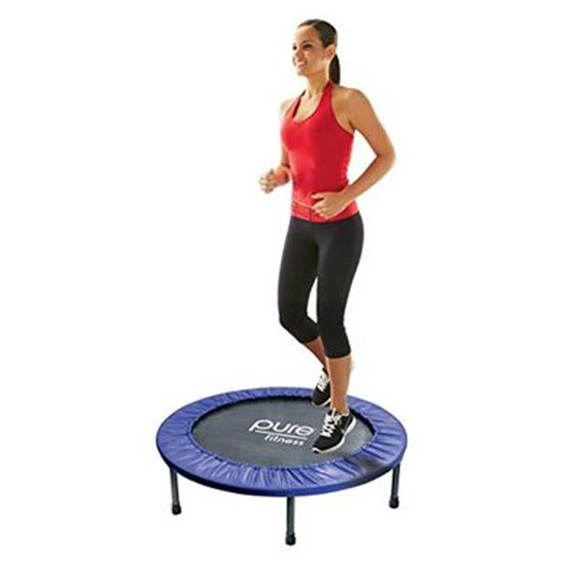 on a mini trampoline. It stimulates your lymphatic system, which helps to promote better circulation.