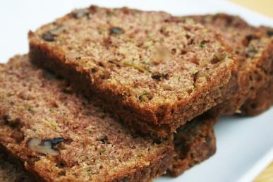 BREADS Vegan Zucchini Bread Description: Sugar, spice & everything nice! Jump right into baking season with this amazing vegan recipe for moist zucchini bread with just a touch of cacao nibs.