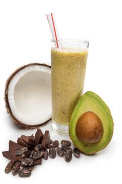 15 BLOOD SUGAR LOWERING SMOOTHIES Silky Coco Smoothie 1½ cups unsweetened coconut milk 1 avocado, pitted and peeled 1 Tablespoon unsweetened cocoa powder 1 Tablespoon honey Combine ½ cup of the