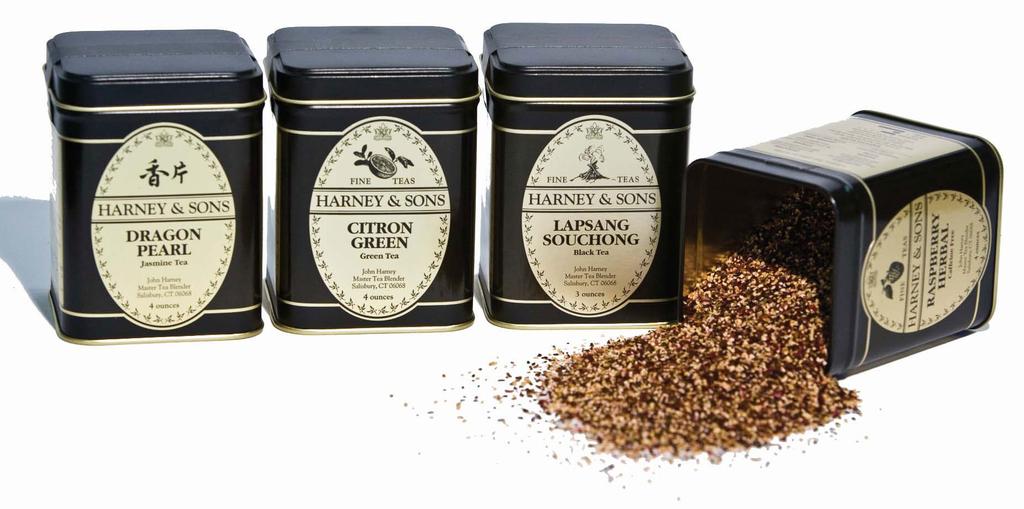 Loose Leaf Tea HERBAL / FRUIT Blend Description Small Tin Large Tin Refill bag Chamomile Contains only the finest handpicked Egyptian chamomile flower heads.