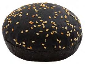 Hamburger bun black with sesame seeds