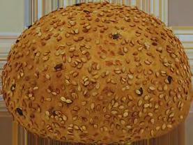 Hamburger bun with bran 60" Hamburger