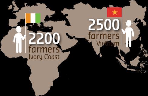 Where we are active 2 continents: Africa / Asia Ivory Coast, 1 st cocoa producing country in the world