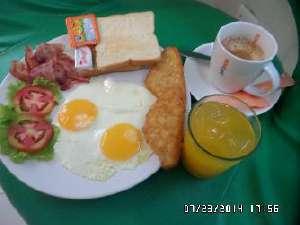 Breakfast / Завтрак 1 American Breakfast 2 fried eggs, bacon, hush brown,