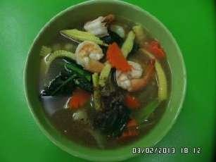 креветками 77 Noodles with seafood and