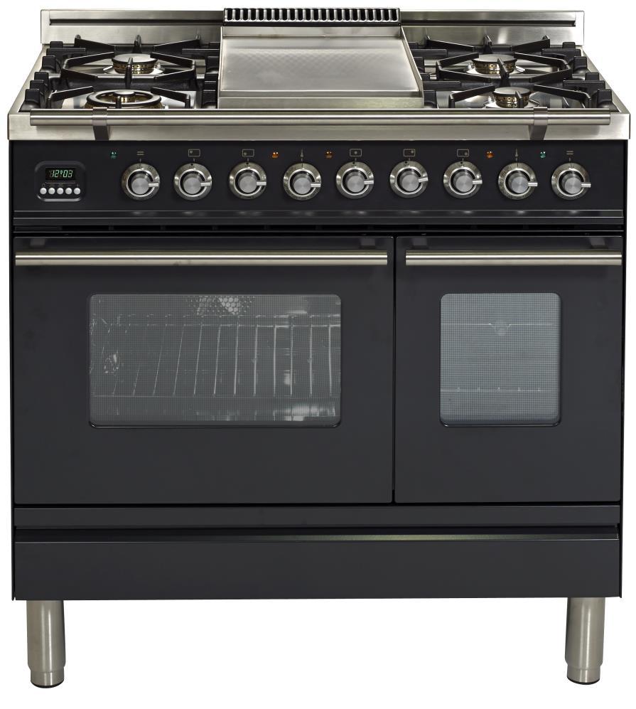 Second Oven Features Main Oven Features 36 Dual Fuel Double Oven Range UPDW90FDMP Size 36" Type Dual Fuel Digital Clock and Timer Oven Handle & Upper Handrail Colors Full Size Warming Drawer 125-200