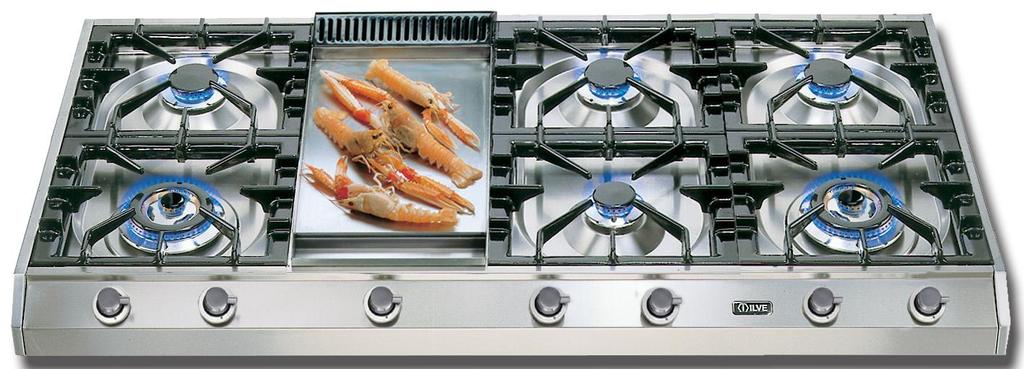 48 Professional Gas Cook Top UHP1265FD Size 48 Fuel Type Gas Color Request when ordering 120 Volt 60Hz.