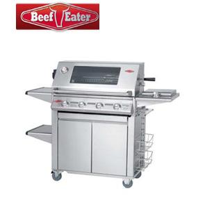 BeefEater S3000S 4-Burner Gas Barbecue Grill (Cabinet Trolley) - Cabinet style trolley for a neat storage space - Number of Burners: 4 burners +1 side burner - Roasting Hood: Stainless Steel -