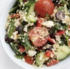 Mediterranean Quinoa Salad For the dressing: 3 tablespoons lemon juice 2 tablespoons red wine vinegar 1/2 tablespoon