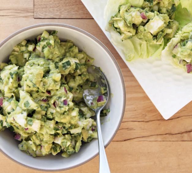 Guacamole Chicken Salad 2 large ripe avocados, peeled and pitted 1 tablespoon plus 1 teaspoon