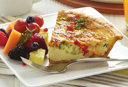 KOWALSKI S QUICHE BREAKFAST Serves 6 REHEATING INSTRUCTIONS QUICHE* Keep refrigerated until ready to prepare. Remove cover. Bake in a preheated 325 oven until hot (about 40 min.).