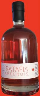 LE RATAFIA CHAMPENOIS Powerful sweetness for aperitif This liqueur, created by Olivier Belin, comes from grape juice freshly pressed and blended with alcohol «fine champagne».