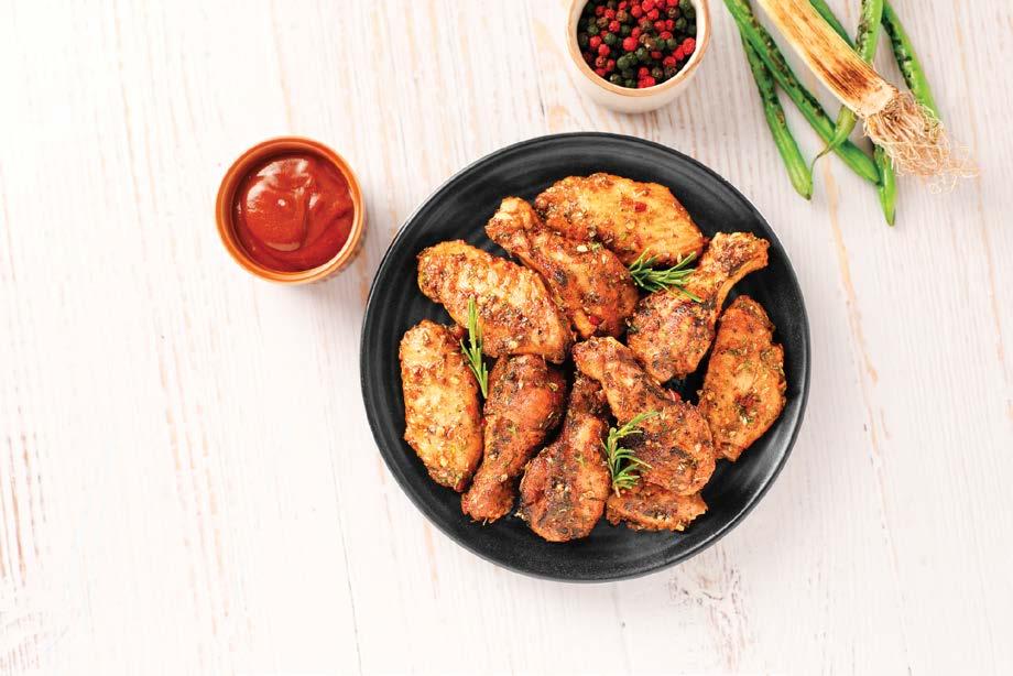 CHICKEN WINGS - SPICY SCHEZWAN CHICKEN WINGS - SPICY & SMOKED Chinese flavouring meets chicken in these