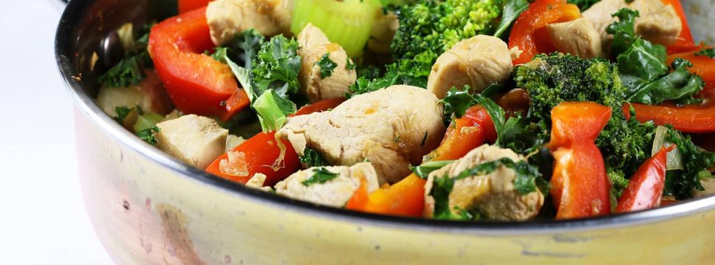 Ginger Chicken Stir Fry Low FODMAP 11 ingredients 30 minutes 2 servings 1. Mix together tamari, lime, brown sugar and ginger in a jar. Put on a lid and shake well. Set aside. 2. Add oil to a large frying pan and place over medium heat.