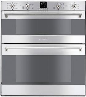 60CM Classic Electric Multifunction Double Under Counter Oven, St/steel Energy Rating AA EAN13: 8017709082192 7 functions lower main oven Analogue LED electronic clock/programmer Door and oven