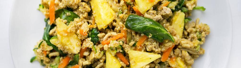 Turkey Pineapple Quinoa Bowl Low FODMAP #dinner #lunch #eggfree #nutfree #glutenfree #dairyfree #lowfodmap 13 ingredients 30 minutes 4 servings 1.