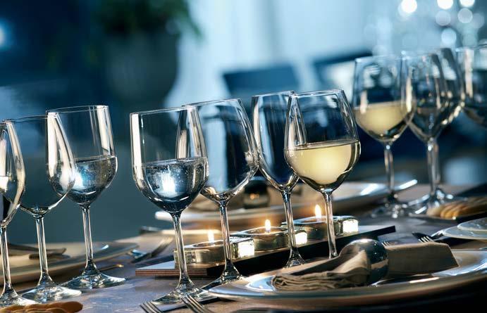 RESTAURANT Designed For The Professional Caterer Featuring superior non-lead crystal goblets,
