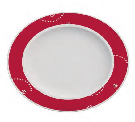 COUNTRY STYLE Plate deep 125 red yellow blue green DESIGN CAPRI SERIES: ELEGANT