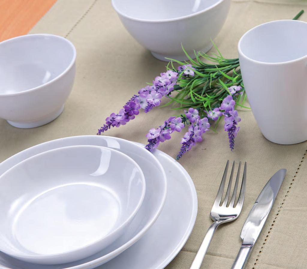 SERIES 400: PURISTIC STYLE TABLEWARE THE LIGHTNESS OF BEING The Puristic Style series distinguishes itself by its lightness and its soft, rounded shapes.
