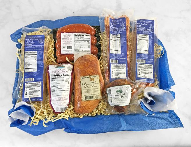 family favorites, right from their home pantry, complete with recipe cards. This is the perfect choice for any connoisseur of fine foods. SMOKED MEAT ASSORTMENT #180210 $79.