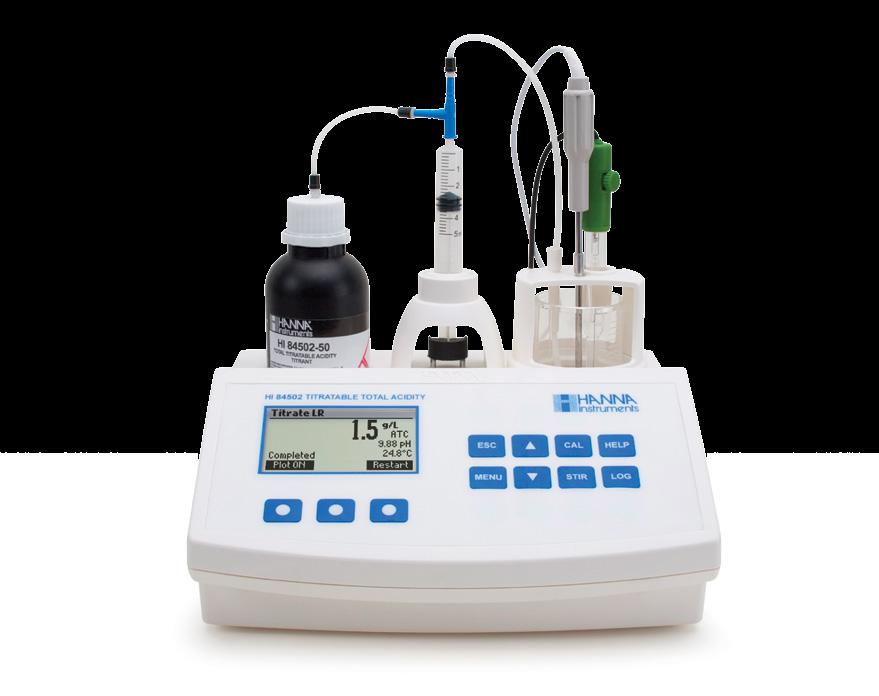Titratable Acidity (TA) Mini-Titrator for Measuring Titratable Acidity The HI84502 is a simple, fast, and affordable automatic mini titrator designed for testing total acidity levels in