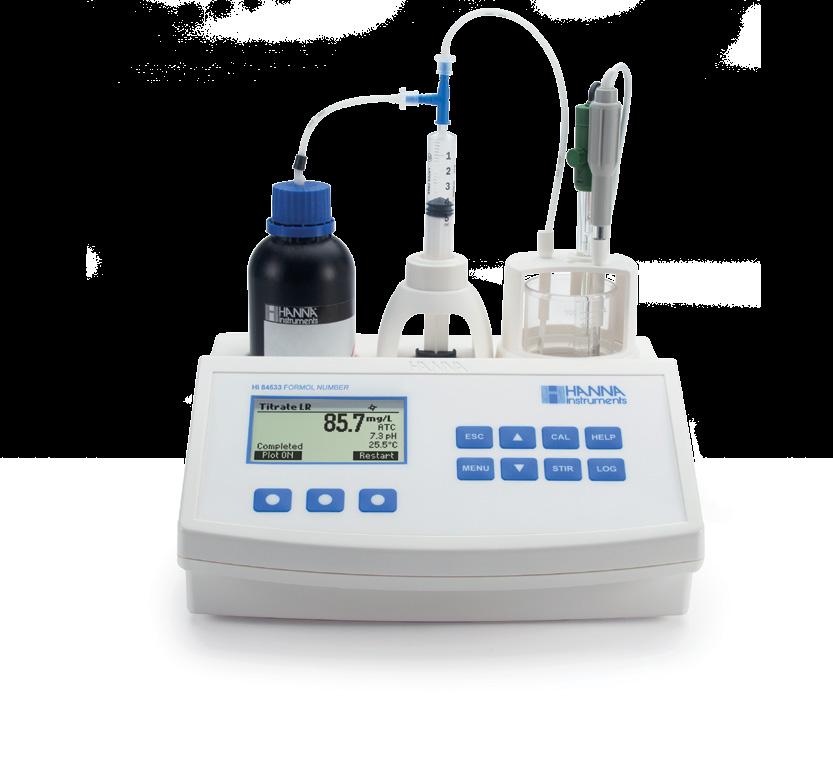 Formol Number Mini Titrator for Measuring Formol Number in Wine and Fruit Juice The HI84533 is a simple, fast, and affordable automatic mini titrator designed for testing formol number in wines or