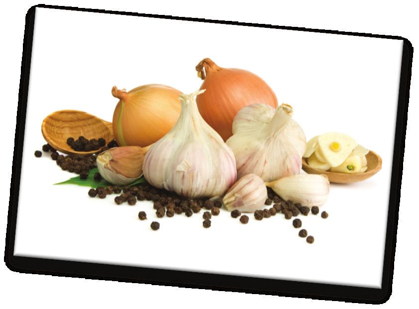 Healthy Essentials Stock up on these basics, often used in most recipes Garlic cloves Bag of onions