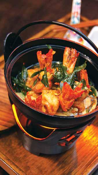 LONGBEANS CREAMY BUTTER PRAWNS PRAWNS, MILK, BUTTER, CHILI, GARLIC, CURRY LEAVES, CHEDDAR CHICKEN YAM CURRY CHCIKEN, YAM, SPICES, CURRY PASTE,