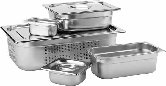 200 FOODSERVICE EQUIPMENT STAINLESS STEEL FOOD PANS Stainless Steel 1/1GN F70024 Pan 2cm Deep Box of 6 F70025 Pan 4cm Deep Box of 6 F70026 Pan 6.