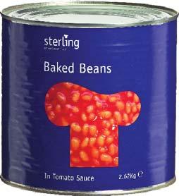 Ambient Baked Beans Pack Size Baked Beans in Tomato Sauce 6x 2.62kg Baked Beans Reduced Salt/Sugar 6x 2.