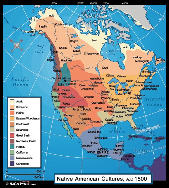 North America in the 1400s was loaded with different native