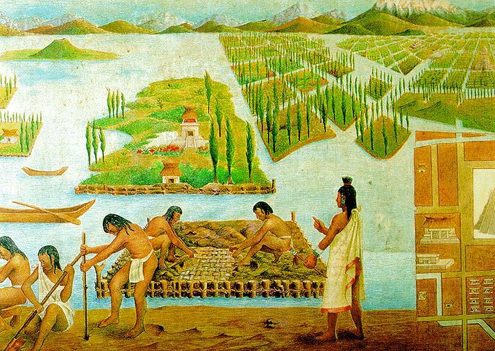 Agriculture - Chinampas floating gardens -