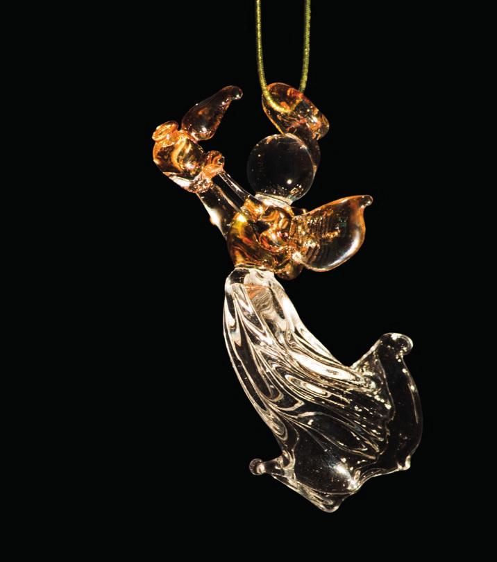 Whisky Decorations This hanging glass angel decoration sports a Pot Still.