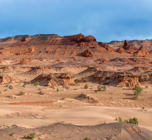 Accommodation: Three Camel Lodge DAY 05-05 AUG (MON) - GOBI DESERT After breakfast at the camp visit Bayanzag, known as the Flaming cliffs, as described first by American explorer Roy Chapman
