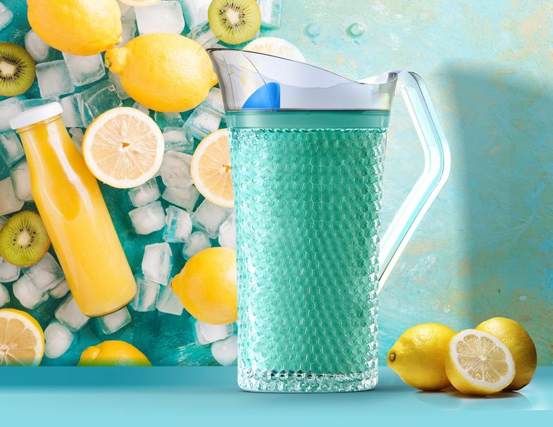 The honeycomb gel pack, double wall, 100% BPA free AS polymer material is shock and scratch resistant. It keeps the ice and your favourite summer drinks at the perfect serving temperature for hours!