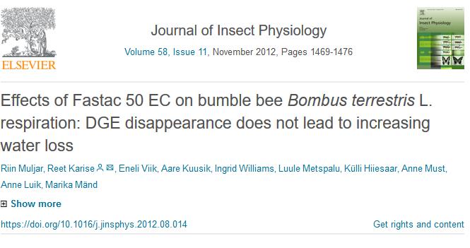 Effects of sublethal doses of pesticides to bees 4 DGE => Continuous 4 DGE => CGE VCO 2 (ml h -1 ) 3 2 1 0 0 1 2 3 4 5 6 Time (hours) 3 0.004% 0.
