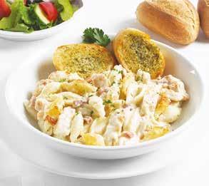 29/case Succulent strips of Chicken breast, smokey bacon and conchiglie pasta shells in a creamy cheese