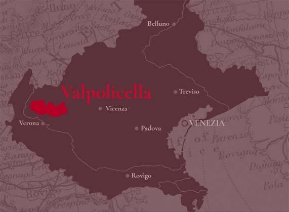 Valpolicella Valpolicella is a territory made up of very different land types and climates, and the grape varieties can produce results which are rich in diverse complexities due to the changing
