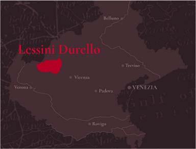 The name Lessini Durello is reserved for wines obtained from grapes of the Durella variety, cultivated in specific foothill areas of the Lessini mountains in the provinces of Verona and Vicenza,