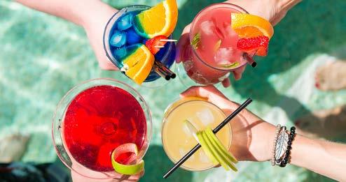 Drinks from AED 32 ALOHA SATURDAYS EVERY SATURDAY 12:00PM TO 4:00PM Dive into Anees Pool Bar and