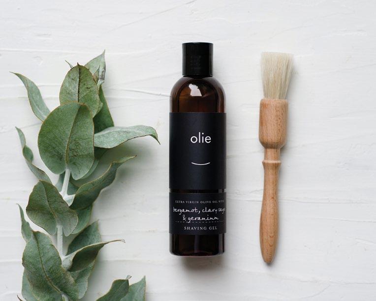 Shaving Gel Our Olie Shave Gel is pure and natural, formulated to soothe your skin and provide a sleek finish without redness or irritation.