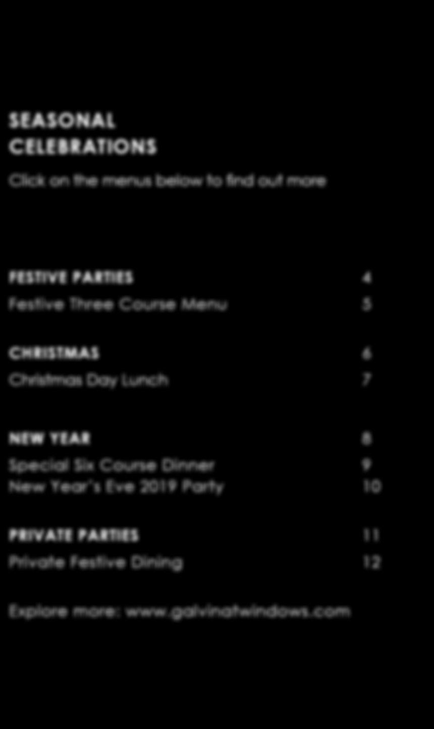 Lunch 7 NEW YEAR 8 Special Six Course Dinner 9 New Year s Eve 2019 Party 10