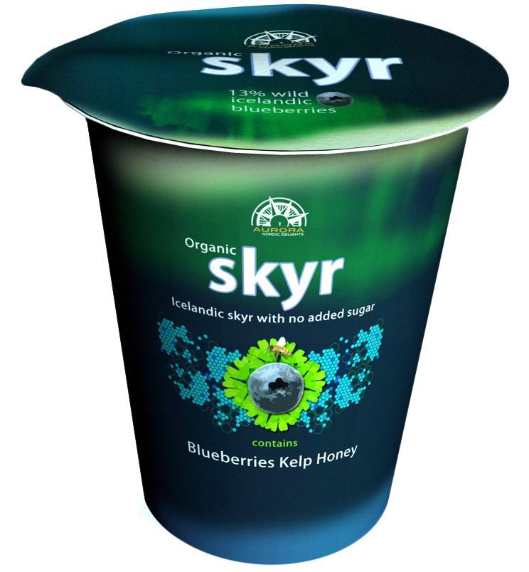 Seaweed based dairy product (skyr) Organic skyr made from