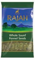 100g Product Code: 62610 Inner: 5015821149703 Outer: 05015821155551 Rajah Whole Saunf (Fennel Seeds) 100g Product Code: 62611