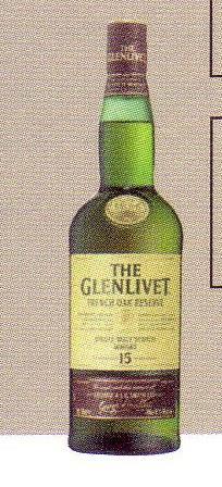 The glenlivet 15y french oak r Colour: deep gold Nose: creamy, resinous, citrus, orange, almond,vanilla