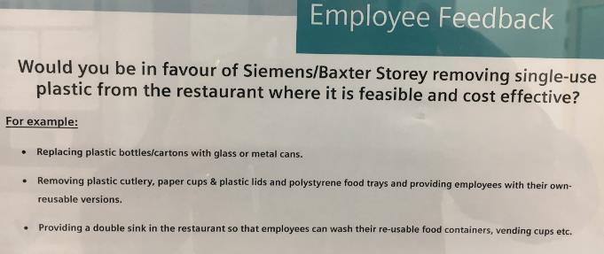 Congleton and beating plastic pollution Similar to Manchester, the external caterers
