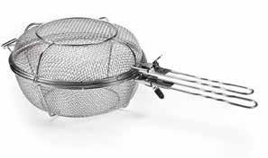 OUTSET GRILLWARE STAINLESS STEEL JUMBO GRILL BASKET & SKILLET WITH