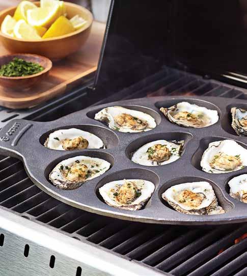 GRILLWARE CAST IRON best seller OYSTER GRILL PAN 76225 19" x 13", Cast Iron Product Wrap, 4 per case 8-76824-76225-3 Cooks 12 oysters Grill oysters on the half
